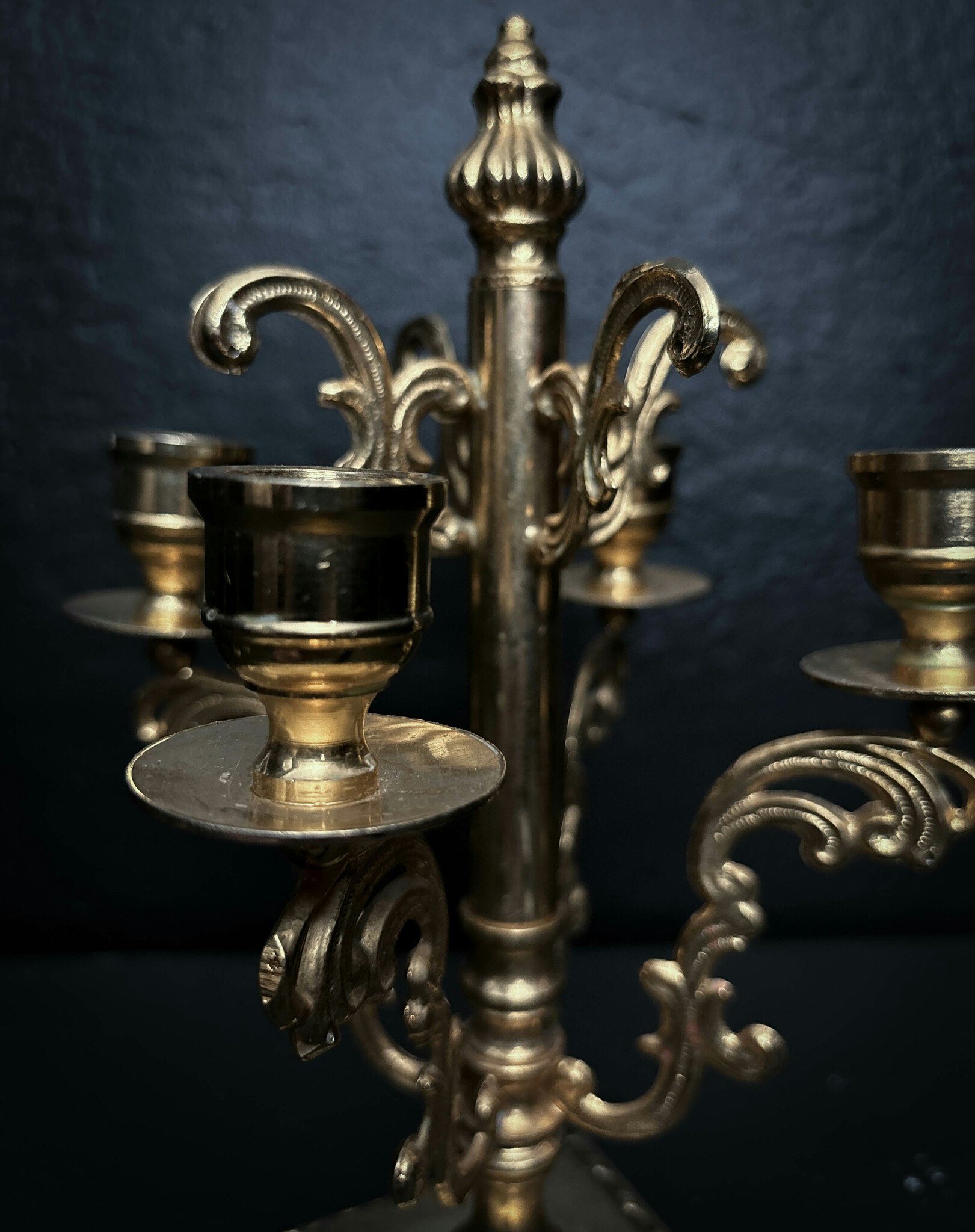 4-armed brass candelabra